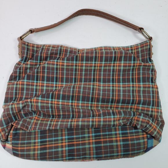 Hippie Peace Shoulder Bag Handbag Quilted 14x13x5 Inch - Picture 3 of 4